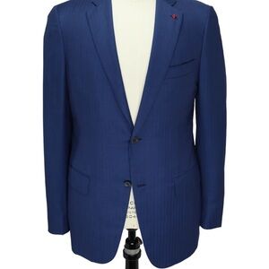 ISAIA Aquaspider 160’s HERRINGBONE Sports Coat Blaze men’s 58 8R